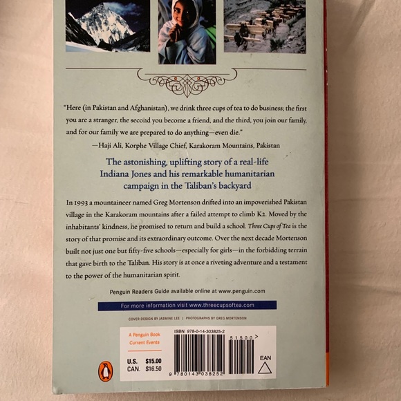 Three  Cups of Tea Book - Picture 2 of 2